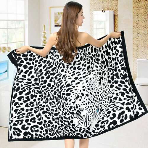 100x180cm Leopard Horses Stripe Print Absorbent Microfiber Beach Towels Quick Dry Bath Towel