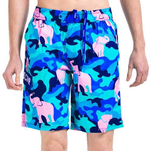 Camouflage Casual Beach Shorts Summer Mens Quick Drying Loose Surf Beach Shorts