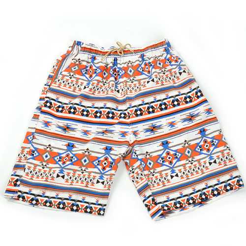 Mens Summer Printing Fashion Casual Elastic Waist Multi Pocket Sports Beach Shorts