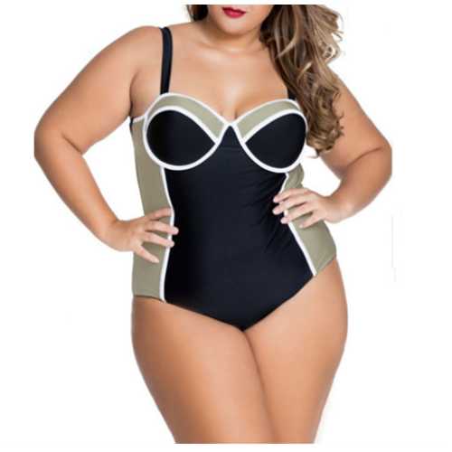 Summer Plus Size Steel Ring Push Up Swimsuit Suspenders Backless Sexy Swimwear