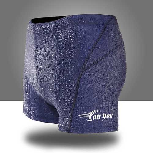 Mens Sexy Beach Swimming Quick Drying Trunks Solid Color Waterproof Spa Shorts