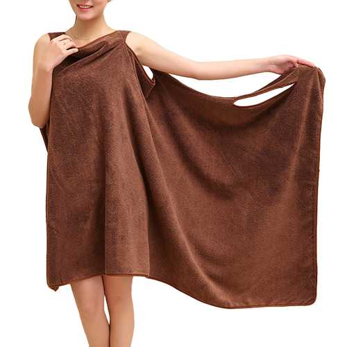 Honana BX-949 Summer Microfiber Soft Beach Able Wear Spa Bath Robe Plush Highly Absorbent Bath Towel Skirt