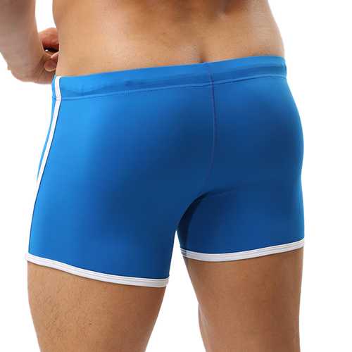 BRAVE PERSON Mens Sexy Breathable Solid Color Fitness Beach Swimming Surf SpaTrunks