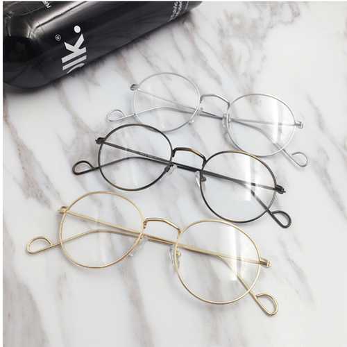Men Women Vintage Round Circle Eyeglasses Clear Lens Casual Optical Glasses