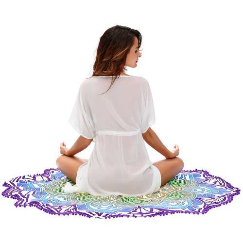 Honana WX-91 Bohemian Tapestry Totem Lotus Beach Towels Yoga Mat Camping Mattress Bikini Cover