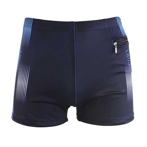 Mens Plus Size Zipper Pocket Shorts Surf Swimming Letter Printing Boxers Spa Surf Casual Trunks