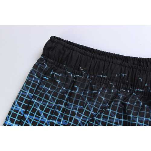 Blue Casual Quick Drying Breathable Printing Sport Loose Beach Shorts for Men