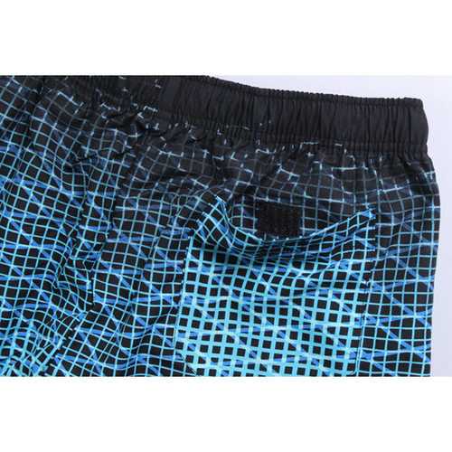 Blue Casual Quick Drying Breathable Printing Sport Loose Beach Shorts for Men