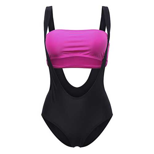 Sexy Hollow Out Wireless Bathing Suits One Piece  Swimwear