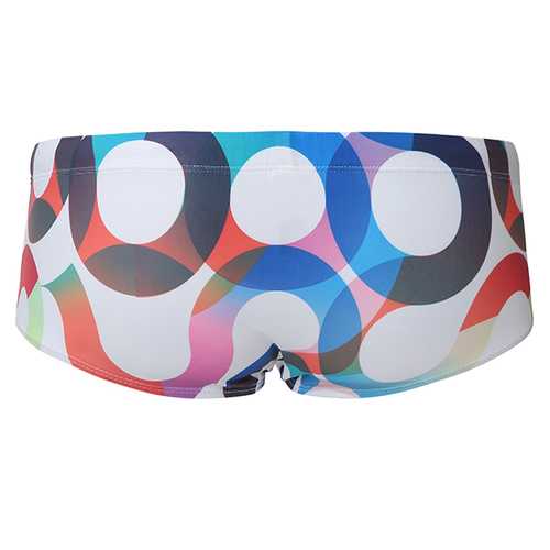 ESCATCH Mens Fashion Summer Sexy Printing Briefs Beach Swimming Surf Swimsuits