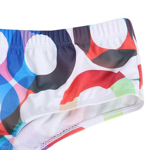 ESCATCH Mens Fashion Summer Sexy Printing Briefs Beach Swimming Surf Swimsuits