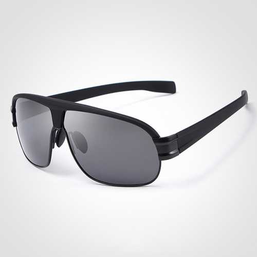 Mens Summer V400 Polarized Sun Glassess Casual Outdooors Metal Frame Anti Glare Eye Wear