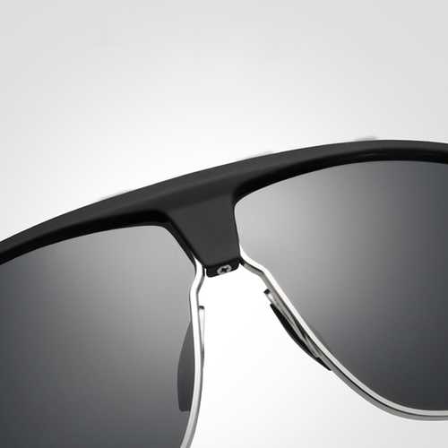 Mens Summer V400 Polarized Sun Glassess Casual Outdooors Metal Frame Anti Glare Eye Wear