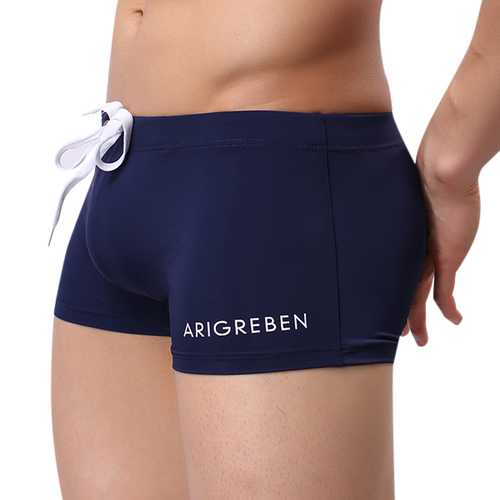 Mens Beach Sexy Quickly Dry Boxers Trunks Summer Swimming Surf Shorts