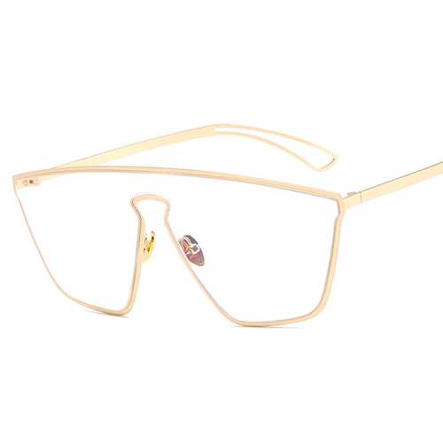 Men Unisex Vintage Metal Large Frame Sun Glassess Summer Outdooors Uv Protection Glasses