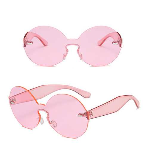 Women Summer Colorful Round Frame Sun Glassess Outdooors Uv Protection Glasses