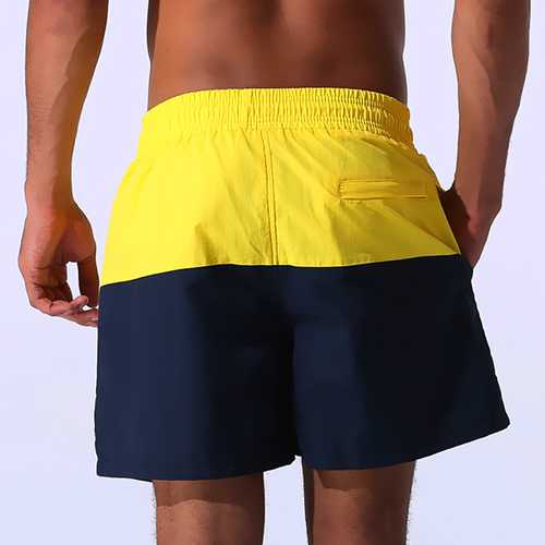 ESCATCH Casual Home Sport Running Quick Dry Splicing Color Beach Surf Board Shorts for Men
