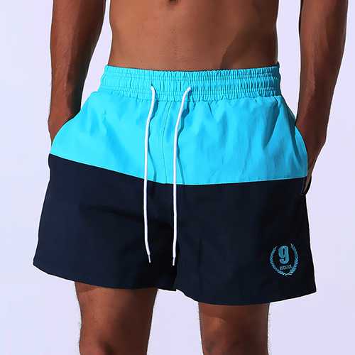 ESCATCH Casual Home Sport Running Quick Dry Splicing Color Beach Surf Board Shorts for Men