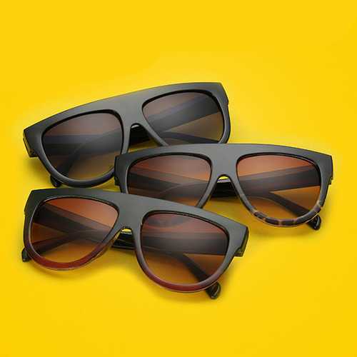 Women Unisex Anti-UV Sunglasses Outdoor Casual Large Frame Vintage Glasses