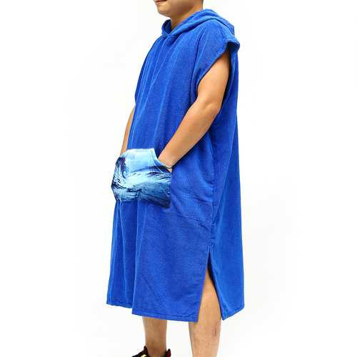 Honana Microfiber Cloak Costume Hooded Toweling Bathrobe Beach Towel Lazy Bathrobe Cloak
