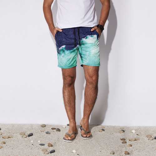 Mens Quick Drying Summer Hawaiian Style Beach Board Shorts