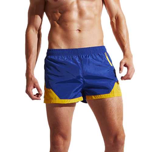 Mens Summer Contrast Color Sport Fitness Beach Shorts
