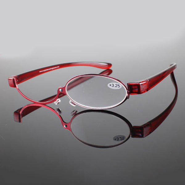 Womens 180 Rotatable Makeup Adjustable Reading Eyeglasses
