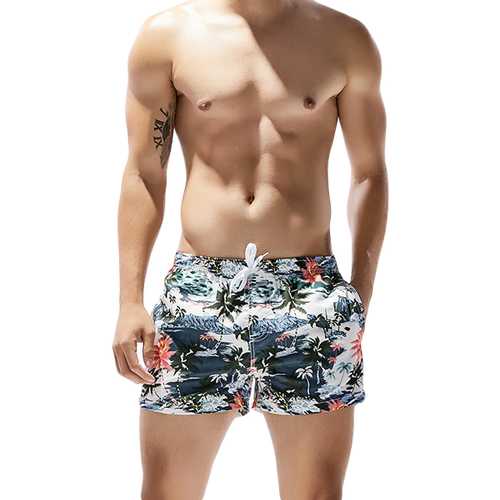Mens Summer Hawaiian Printing Fashion Beach Board Shorts