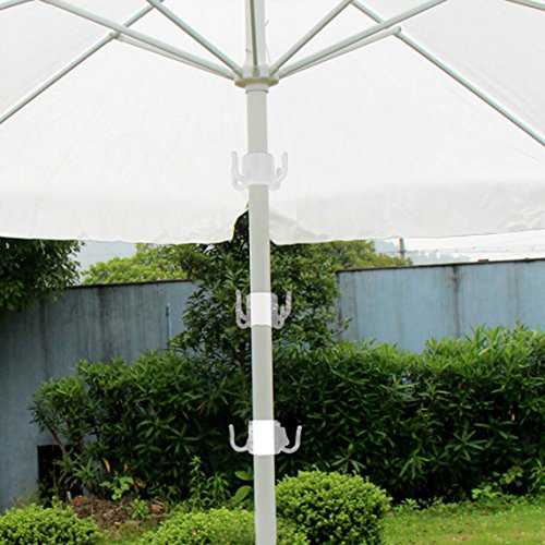 IPRee?® Plastic 4-prongs Beach Umbrella Hanging Hook For Towel Camera Sunglasses Bags
