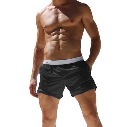 Mens Fashion Sexy Translucent Sport Polyester Beach Shorts
