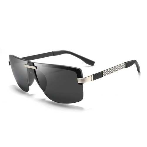 Outdoor Square Rimless Luxury UV400 Polarized Sunglasses
