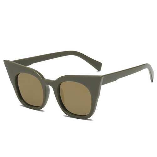 Womens Vintage Cat Eye UV400 Round Frame Sunglasses