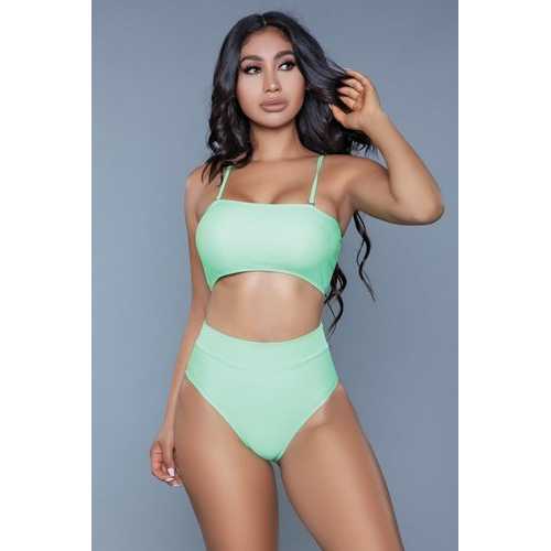 1986 Chanity Swimsuit Neon Green