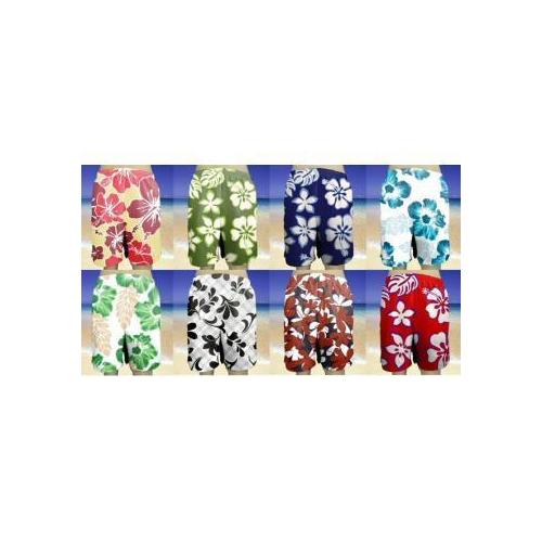 Case of [48] Men's Swim Trunks With Floral Print & Lining
