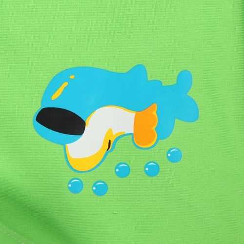 Baby Boys Kid Dolphin Cartoon Style Blue & Green Swimming Trunks