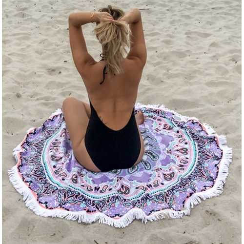 Bohemian Tassel Round Beach Towel Yoga Mat
