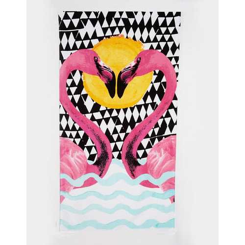 Sweet Flamingo Lover Rectangular Beach Towel