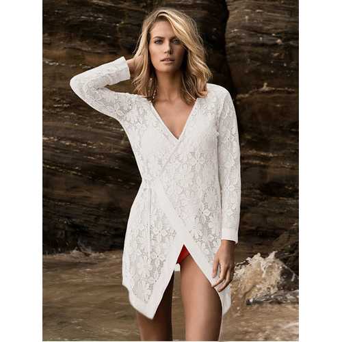 2017 Lace v-Neck Cover Up