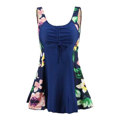 Women's Plus Size One Piece Swimdress Skirted Swimsuit Bathing Suits