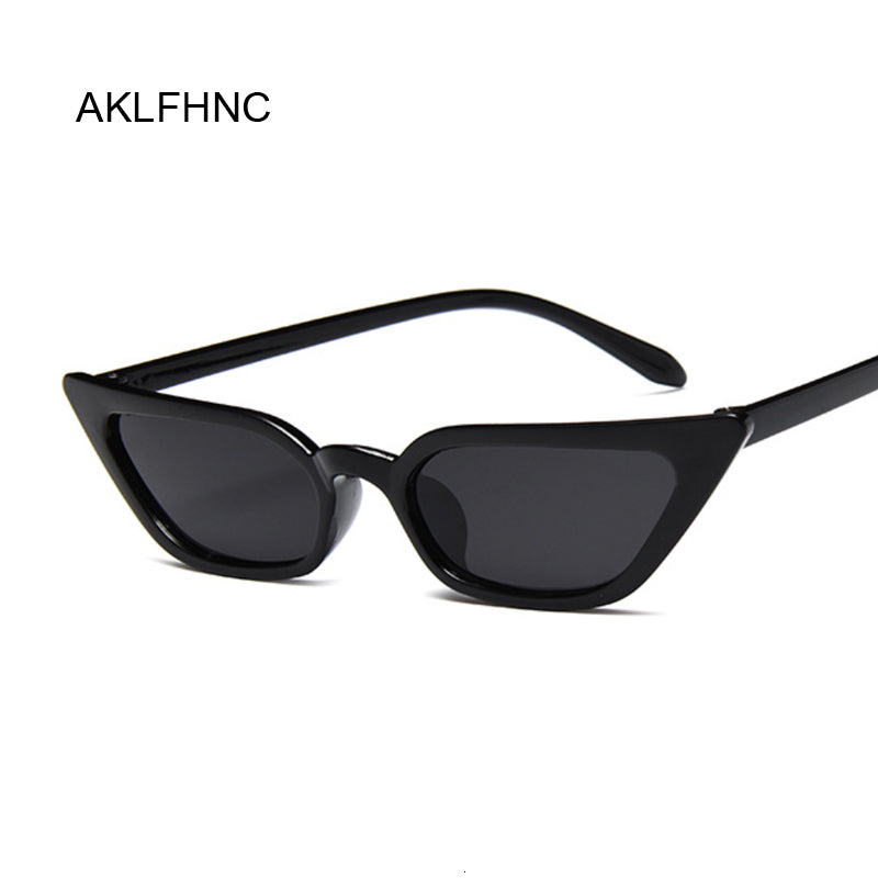 Cute Sexy Retro Cat Eye Sunglasses Women Black White Triangle Vintage Sun Glasses For Male Female UV400