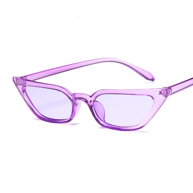 Cute Sexy Retro Cat Eye Sunglasses Women Black White Triangle Vintage Sun Glasses For Male Female UV400
