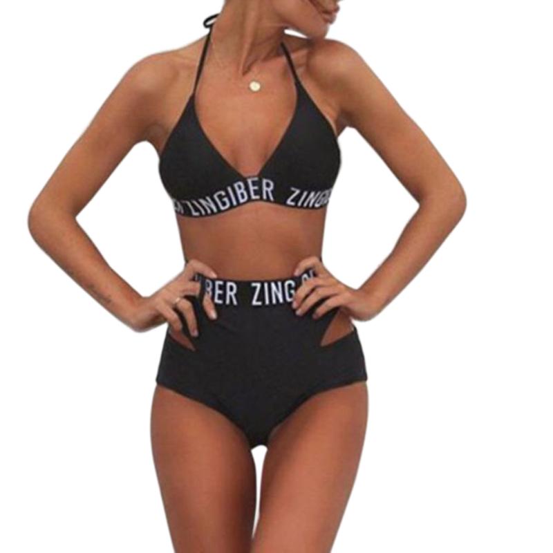 Sexy brazilian bikini Women Bandeau Bandage Bikini Set Push-Up Brazilian Swimwear Beachwear Swimsuit badpak dames zwart