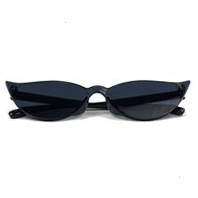 Sunglasses Women Vintage Fashion Small Rectangular Frame Black Pink Cat Eye Sun Glasses Female Retro Skinny Shades