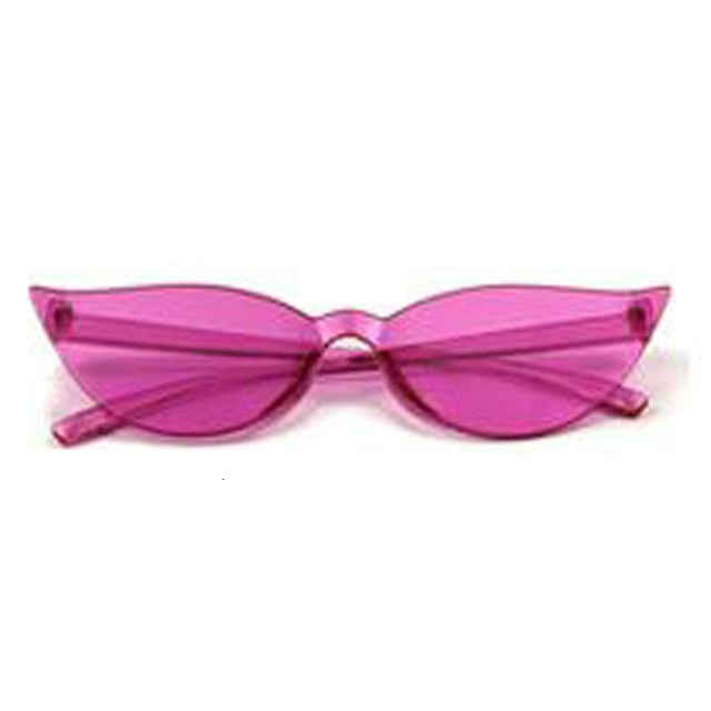 Sunglasses Women Vintage Fashion Small Rectangular Frame Black Pink Cat Eye Sun Glasses Female Retro Skinny Shades
