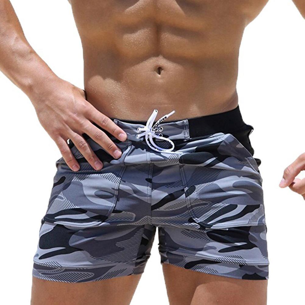 Men Casual Camouflage Swimming Trunks Drawstring Beach Shorts Briefs Swimwear swimsuit mens swim Beach Shorts