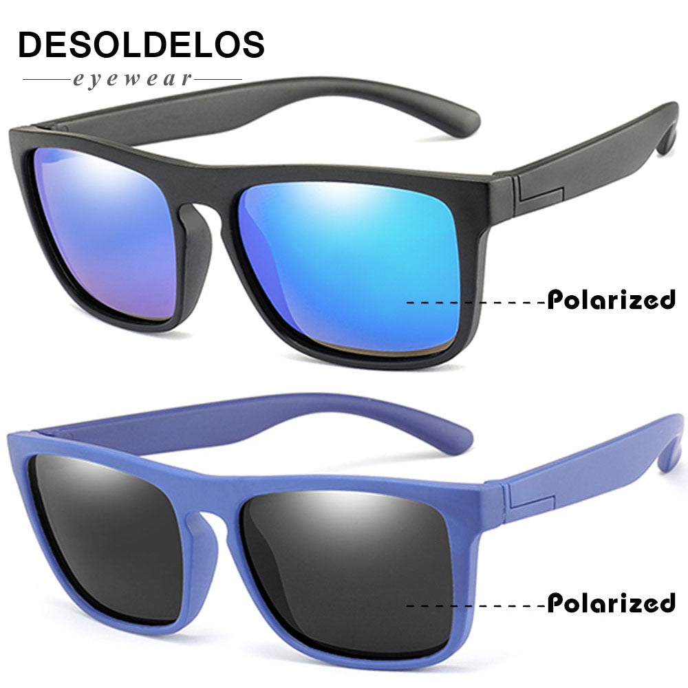 New Fashion Kids Polarized Sunglasses Brand Design Boys Girls Square Sun Glasses UV400 Child Shades Eyewear Oculos de sol Gafas