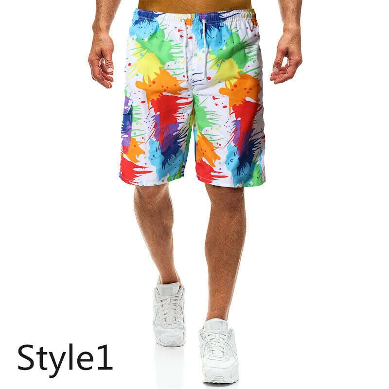 2019 New Fashion Mens Swimming Board Shorts Swim Shorts Trunks Swimwear Beach Summer Casual men Beach Colorful shorts Thin print