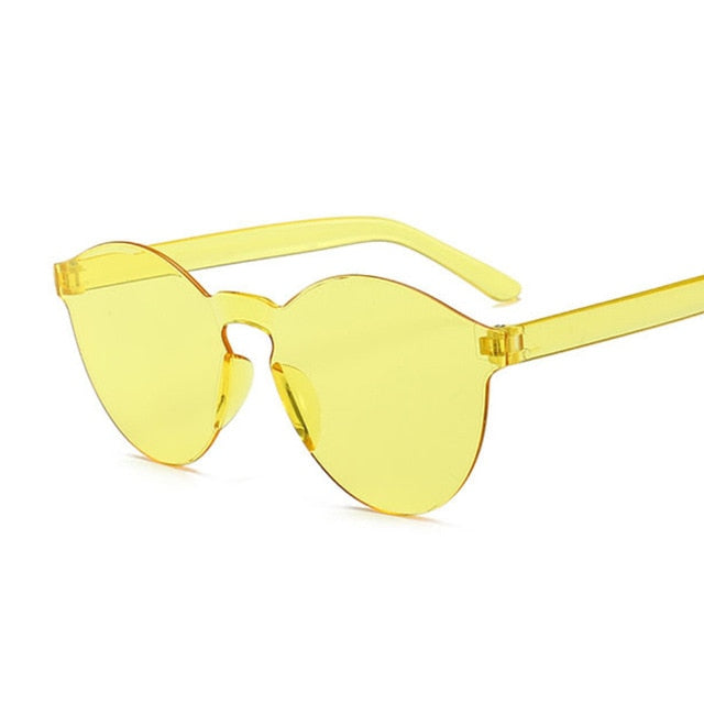 Summer Round Sunglasses Women Brand Designer Transparent Shades Blue Sun Glasses Cool Color UV400 Oculos De Sol Gafas