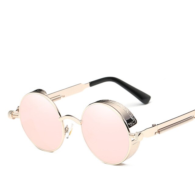 NO.ONEPAUL Round Glasses Brand Design Vintage Sunglasses High Quality UV400 Eyewear Metal Steampunk Sunglasses Men Women Fashion