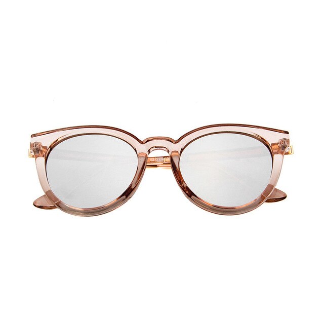 HAPTRON Pink lens Sunglasses Women Brand Designer CatEye Sun Glasses Lady Mirror Sun Gasses Female Glasses
